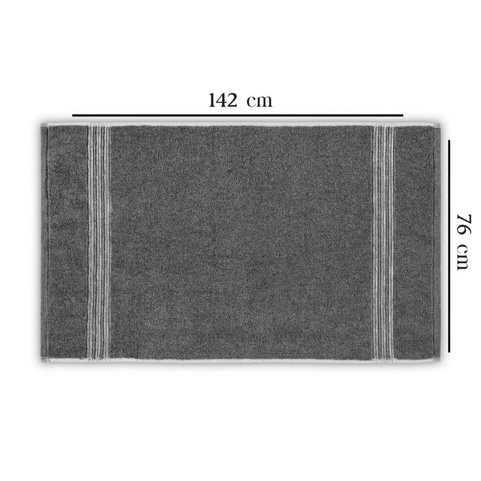 Mijölnir Toalla de Baño 100% Algodón Antracita 450 gr/m² 76x142 cm